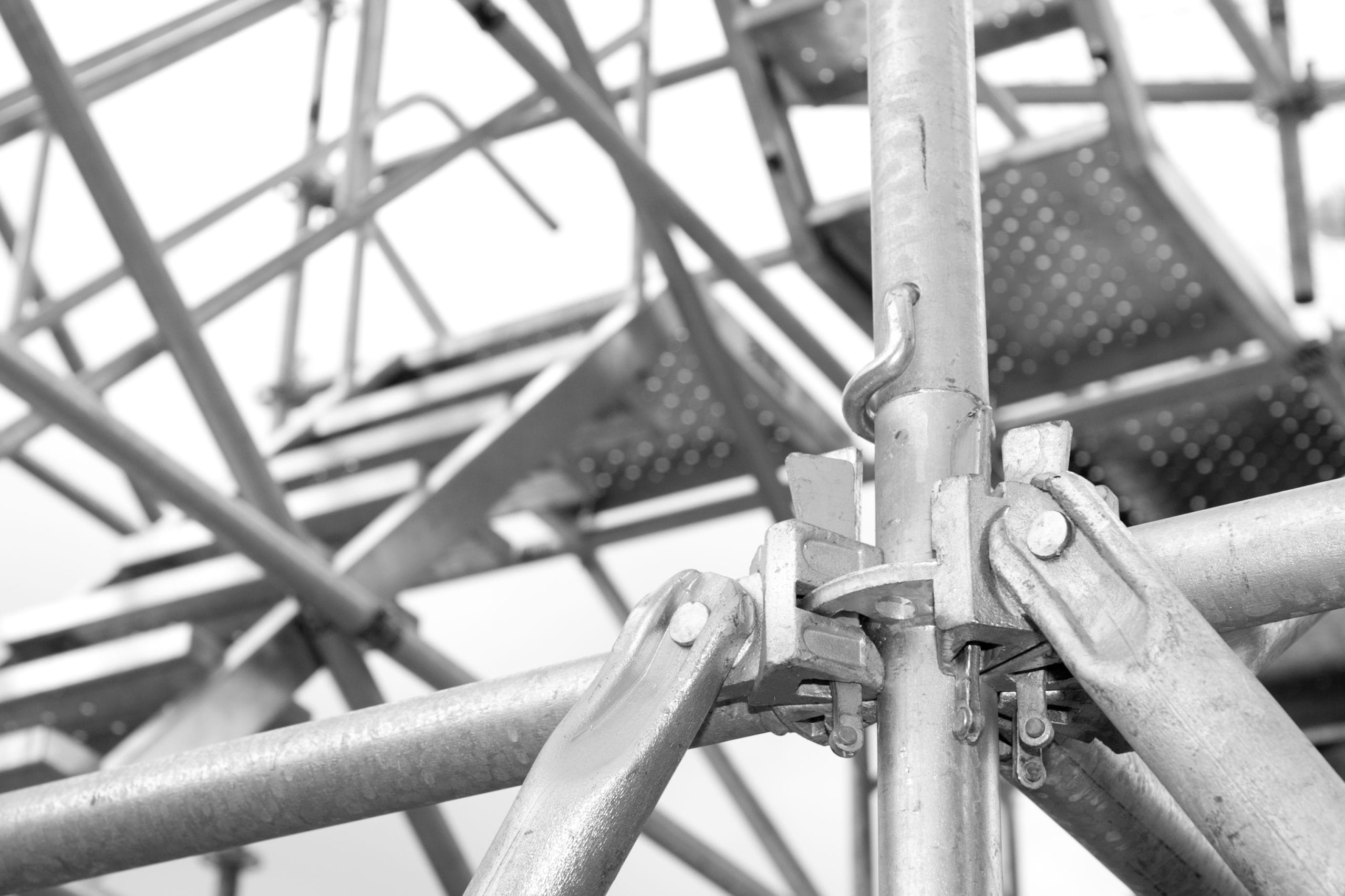 Detalle de la unión por roseta del andamio multidireccional Andescol