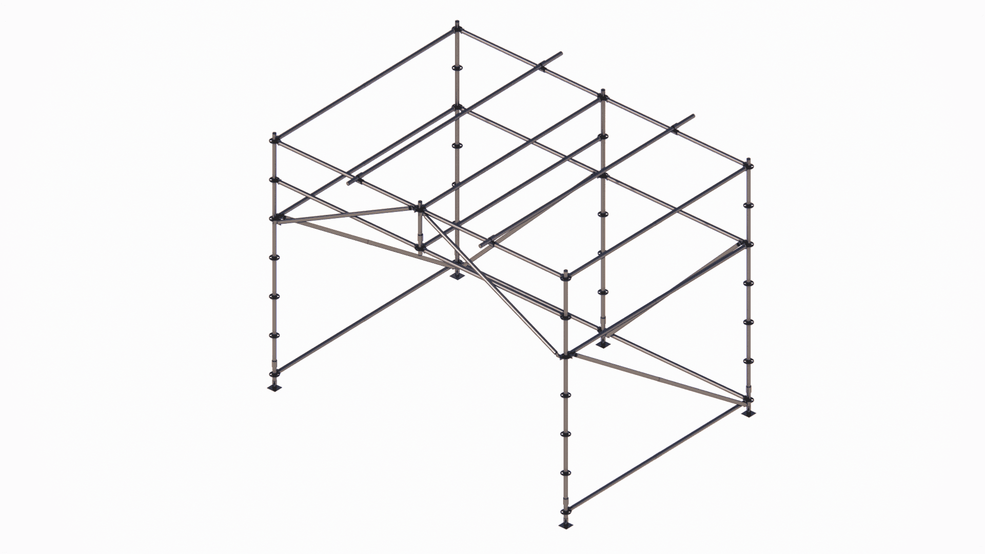 Estructura para stand Andescol en una feria